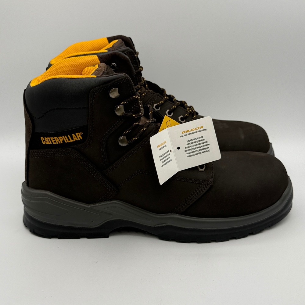 Caterpillar Striver Shoes Mens Size 13 Brown Yellow Work P51088